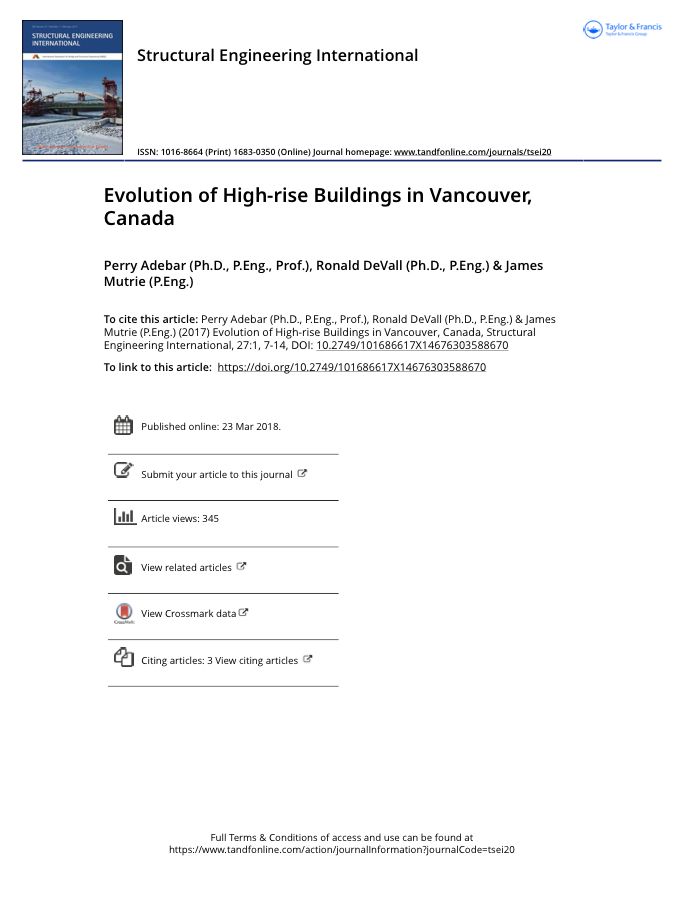 Evolution of High-rise Buildings in Vancouver first page